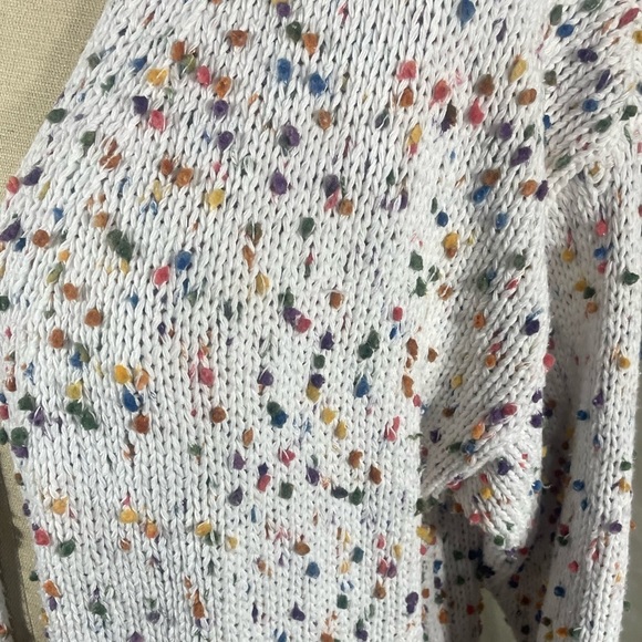Colorful Speckled Knit Cardigan Size Small - Picture 6 of 7